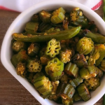 Easy Sauteed Okra with Chilli and Garlic