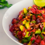 Easy Avocado Salsa with a lime dressing