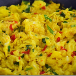 Scrambled eggs made the Indian way