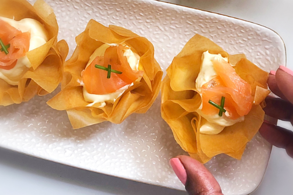 Cream Cheese and Salmon in Phyllo