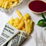 Slap Chips wrapped in newspaper