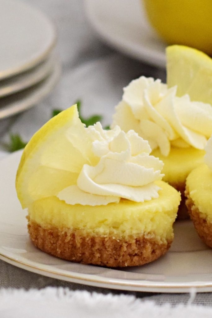 Mini Baked Lemon Cheesecake