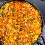 Fish Biryani in a black pot