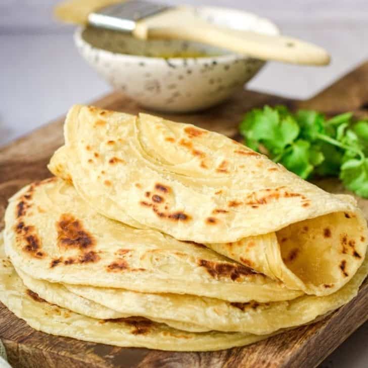 Flakey Roti Stack Flaky Roti Paratha