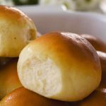 Soft Dinner Rolls in a white dish