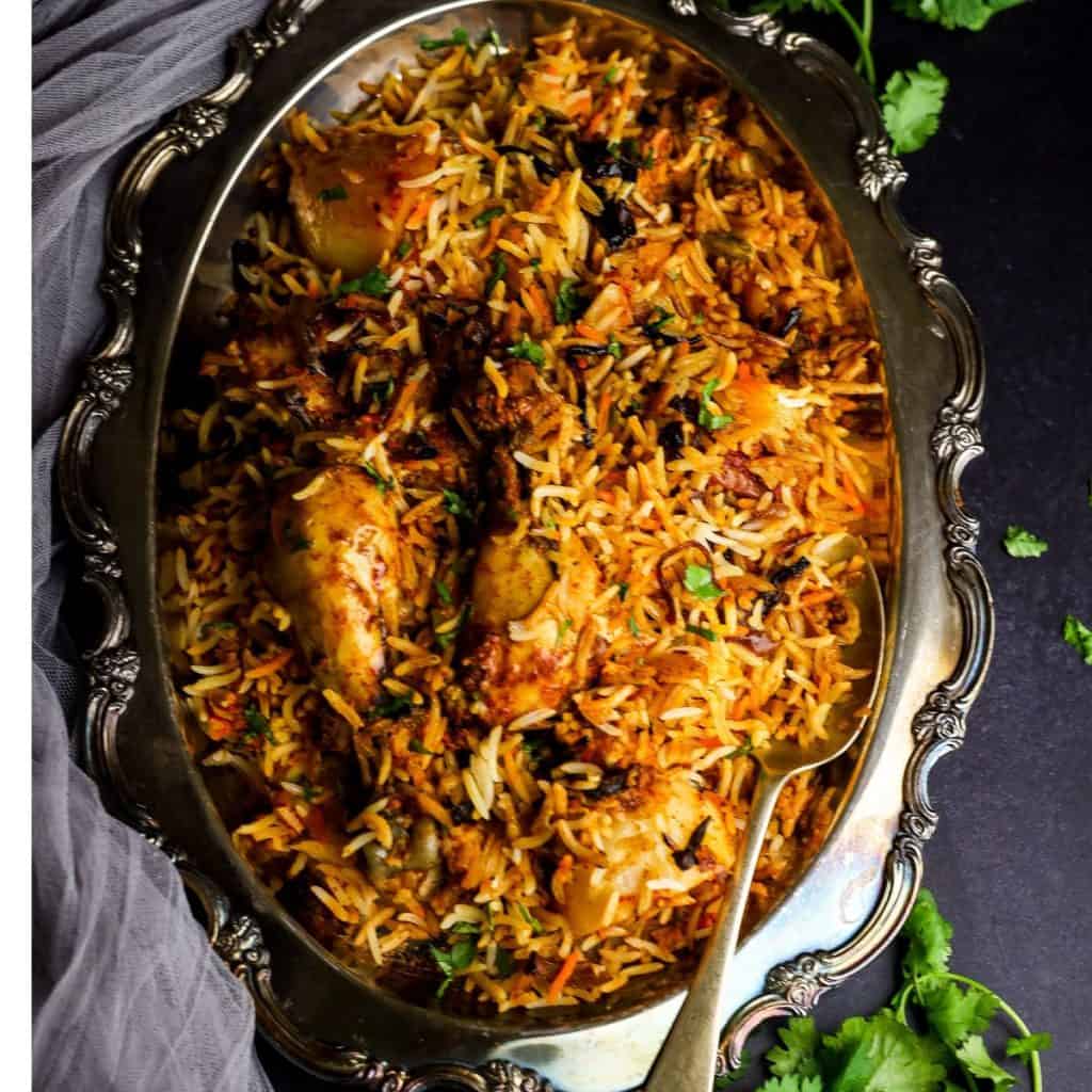 Delicious Oven Baked Chicken Biryani